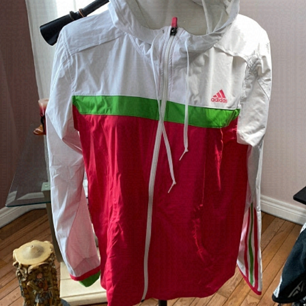Adidas Climacool 2010 Boston Marathon Hooded Running Windbreaker Sz L - Picture 3 of 14